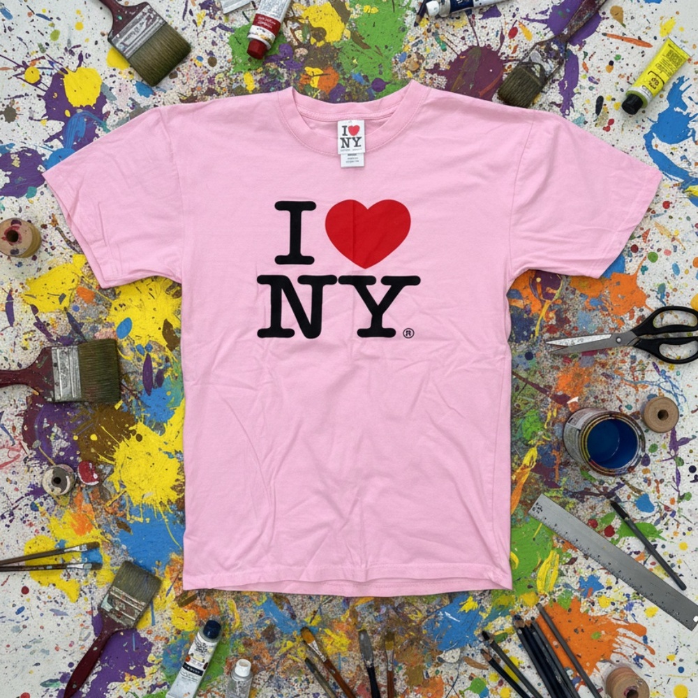 I Love NY Graphic Tee Pink Regular Fit